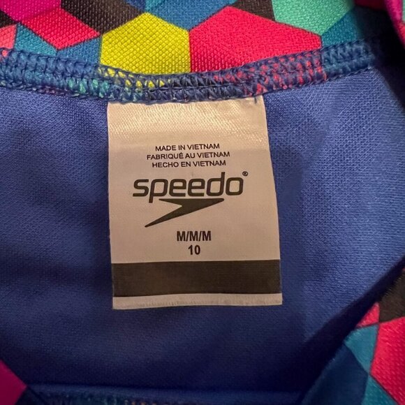 Speedo Girl's Short Sleeve Rash Guard Multi Colored Size M - Picture 2 of 8